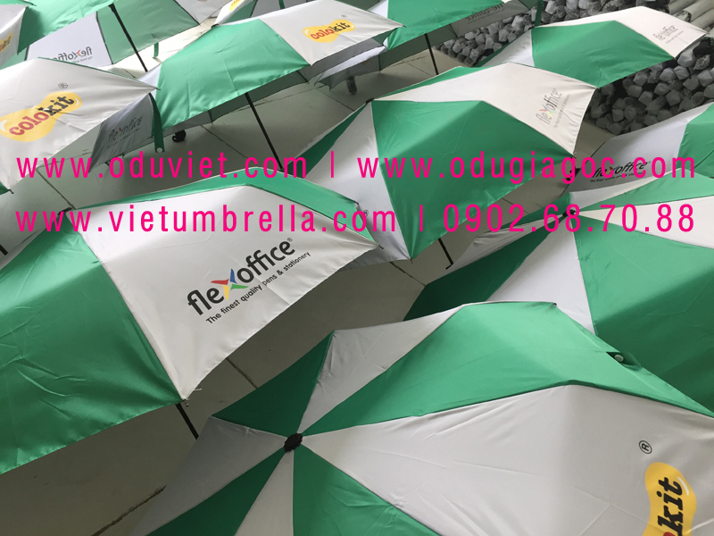 xưởng sản xuất ô dù cầm tay in logo quảng cáo